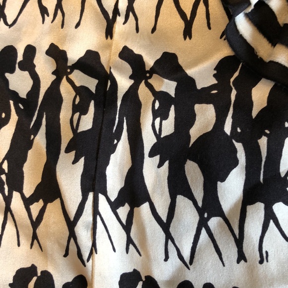 Nanette Lepore Chit Chat Top pearl/black size 8 - Picture 7 of 8